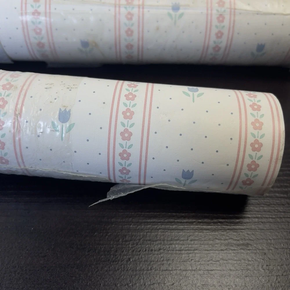 Vintage C&A Wallcoverings Floral Border Wallpaper Lot 3 Rolls CK2051 Run 8‎ NOS